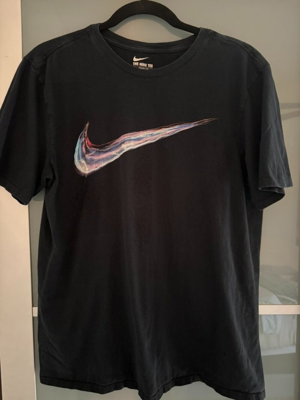 Nike “The Nike Tee” Multicolor Swoosh T-Shirt – Black – Size Large
